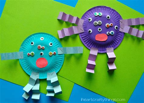 Use these with a monster theme, weekly them, for. Paper Plate Monster Kids Craft
