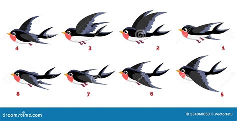 Cute Animated Bird Stock Vector Illustration Of Movement 234068050