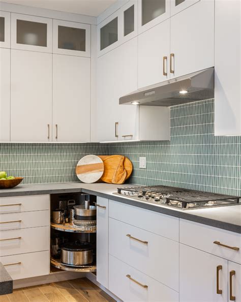 Lazy Susan Maximizes Storage In A Deep Corner Contemporary