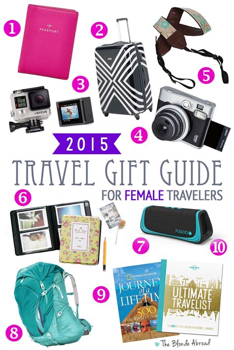 How do you get a gift for someone who lives out of a suitcase, or values experiences over things? 2015 Travel Gift Guide for Female Travelers • The Blonde ...