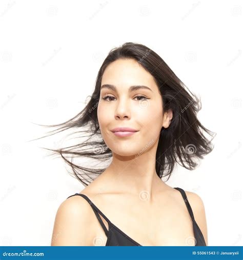 Beautiful Woman Shaking Her Hair Stock Image Image Of Makeup