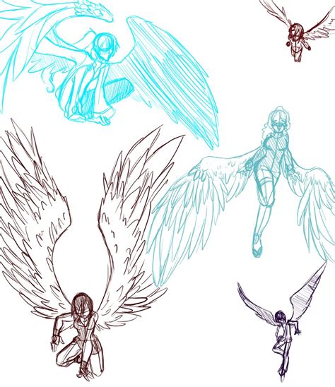 Angel Poses Drawings Art Reference Wings Drawing