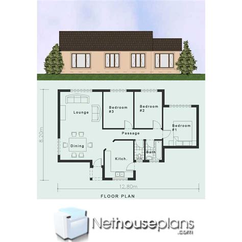Custom house plans supplied throughout new zealand. Simple House Plans |Clutter-Free 3 Bedroom House Plans |NethouseplansNethouseplans