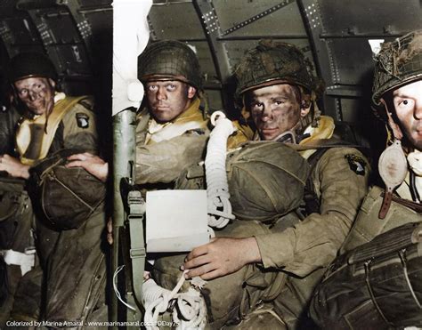 Troops From The 101st Airborne With Full Packs And A Bazooka In A C 47