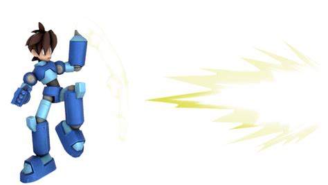 Megaman Volnutt Shooting A Charge Shot By Transparentjiggly64 On Deviantart