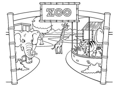 Printable Zoo Coloring Page Download Print Or Color Online For Free