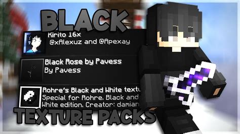 The Best Black Texture Packs Solo Bedwars Commentary Youtube