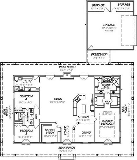 40x50 4 Bedroom Open Concept Barndominium Floor Plans Goimages Signs