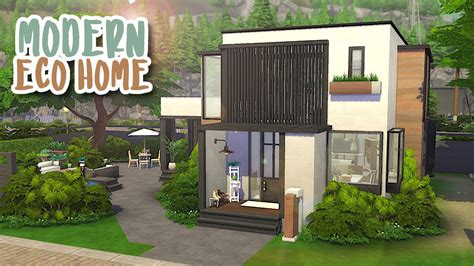 Modern Eco Lifestyle Home 🍃 The Sims 4 Eco Lifestyle Speed Build