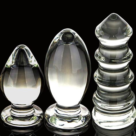 Large Crystal Butt Plug Vagina Ball Big Pyrex Goose Egg T Ype Glass Anal Dildo Bead Adult Sex