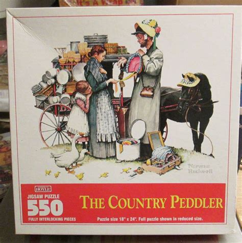 The norman rockwell jigsaw puzzle has a little twist to it. Norman Rockwell THE COUNTRY PEDDLER jigsaw puzzle HOYLE ...