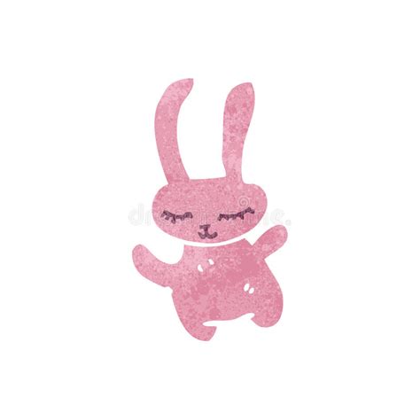 Retro Cartoon Pink Rabbit Stock Vector Illustration Of Artwork 37579404