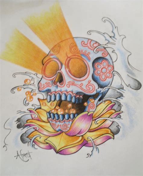 Sugar Skull Tattoo Design By Frosttattoo On Deviantart