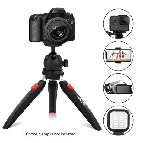 Andoer Mini Tabletop Tripod Phone Camera Tripod Portable Foldable With 14 Mounting Screw For