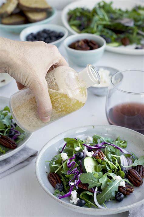 Arugula Blueberry Feta Salad With Spicy Maple Pecans And A Toasted