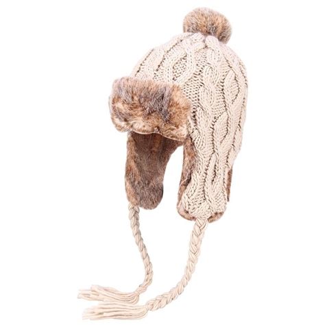 Womens Knit Peruvian Beanie Hat Winter Warm Wool Crochet Tassel Peru