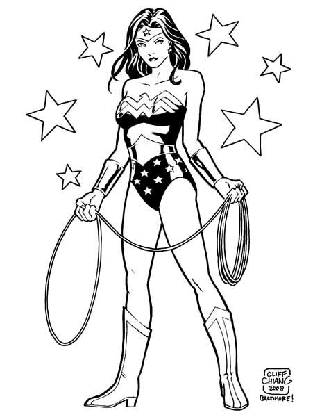 Dibujo Para Colorear De Wonder Woman