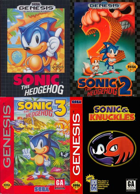Sonic The Hedgehog Genesis Box Art Collage By