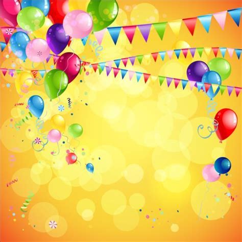 This resource source click here go to website. Bright birthday background design vector 01 | Birthday ...