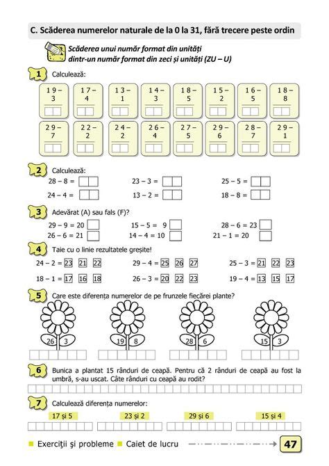 24 Matematică Clasa 1 Ideas Matematică Fișe Matematică Activități
