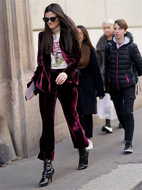 How To Wear A Velvet Pantsuit Like Olivia Palermo Stylight