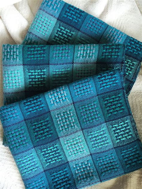 Ravelry Bks4jhbs Huck Lace In Blues Towel Weaving Loom Weaving