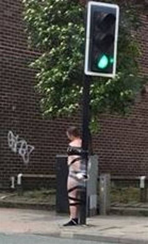 man stripped naked and taped to traffic lights for stag do of course metro news