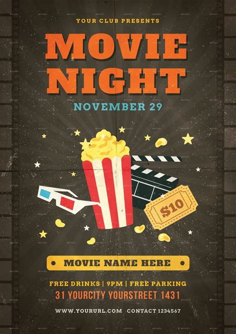 I have seen that movie. FREE 13+ Examples of Movie Night Flyers in PSD | AI | EPS ...
