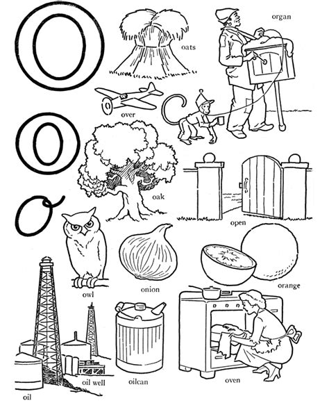 The Letter O Coloring Pages Coloring Home