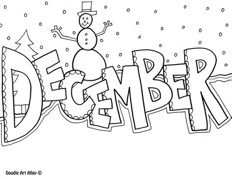 December coloring pages to download and print for free