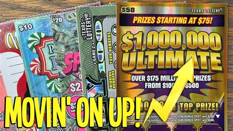 Movin On Up ↑ 50 1000000 Ultimate 🔴 190 Texas Lottery Scratch Offs Youtube