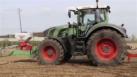 Front Mounted Grass Seeder 6m Hdex Roller And Fendt 828 Cross