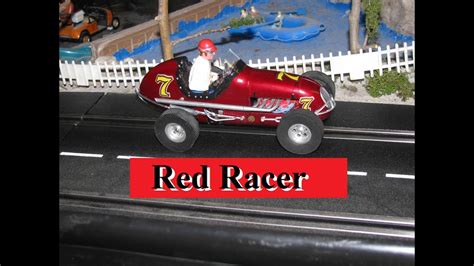 Monogram Midget Racer Slot Car In Metallic Red On Track Youtube