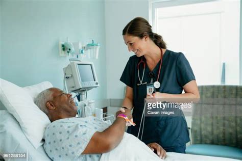 Nurse In Hospital Bed Bildbanksfoton Och Bilder Getty Images