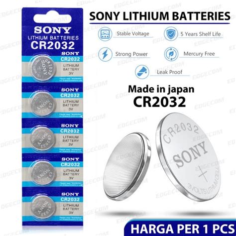 Jual Baterai Lithium Sony Battery Cr V Cmos Jam Komputer Laptop Di