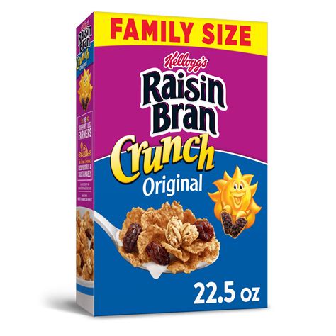 Kelloggs Raisin Bran Crunch Breakfast Cereal Original 225 Oz