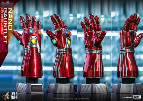 Avengers Endgame Hot Toys Life Size And 14 Nano Gauntlet Replicas