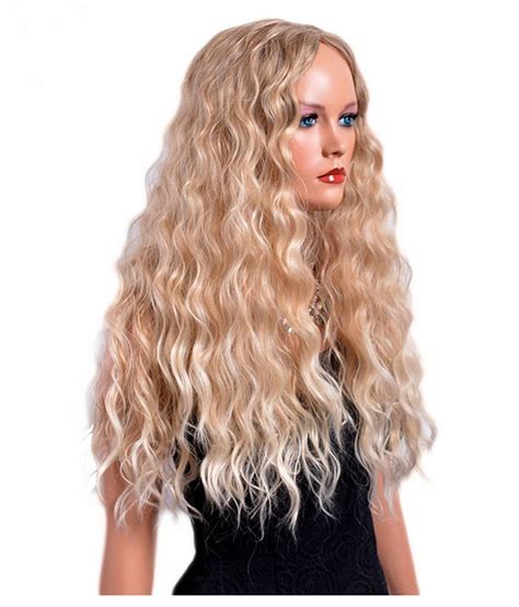 Y Gold Party Wigs Long Curly Hair Mixed Colors Synthetic Wig Buy Y Gold Party Wigs Long Curly