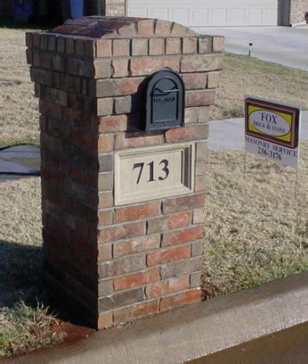 Doing this brick mailbox can save you about 300 dollars, so knowing how to make a brick mailbox is essential, and besides, you can put the number on the mailbox and push the screws of the flag into the mortar joint. Fox Brick and Stone Masonry Service