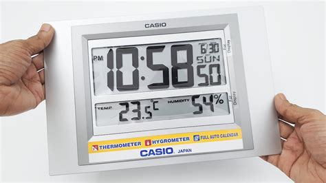Casio Digital Wall Clock Temp And Humidity Youtube