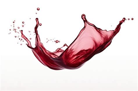 Premium Ai Image Generative Ai Red Wine Splash Isolated On White