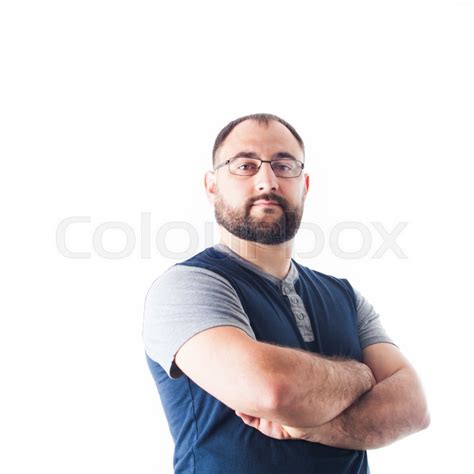 Handsome Man Wearing Eyeglasses Stock Image Colourbox