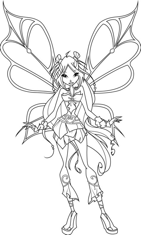 Flora Winx Club Butterflix Coloring Pages Coloring Pages