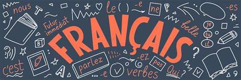 Francais Traduction Français Langue Français Dessinés À La Main