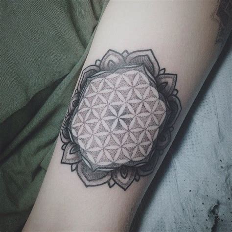 Sacred Geometry Ornamental Tattoo With Images Flower Of Life Tattoo