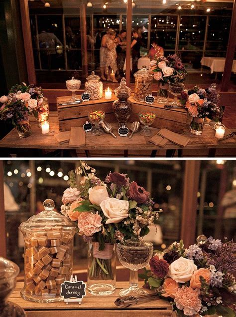 Candlelit Lolly Buffet For Rustic Wedding Reception Loveher