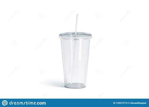 blank white transparent acrylic tumbler  straw mockup isolated stock image image  cool
