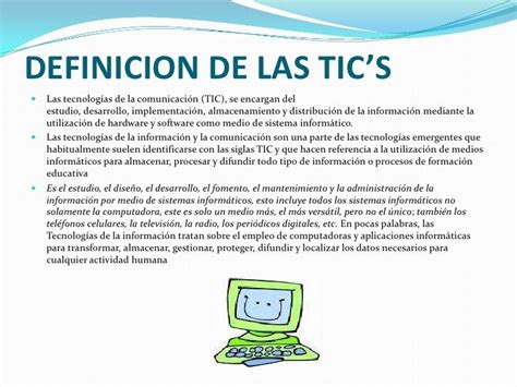 Diapositivas Sobre Las Tecnologías De La Información Y Comunicación