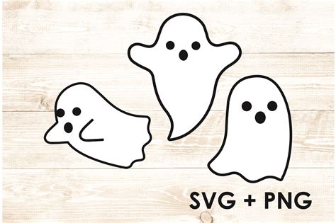 Ghosts 2 Piece 3 Ghosts Halloween Graphic By Too Sweet Inc