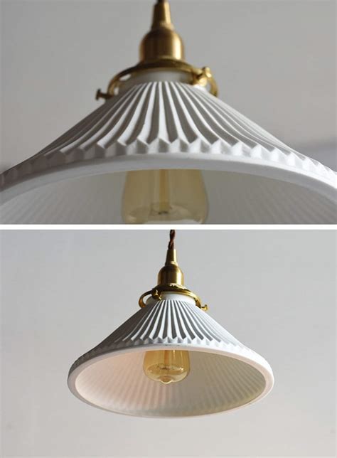 Pendant Light Ceramic Shade Brass Ceiling Light Fixture Etsy